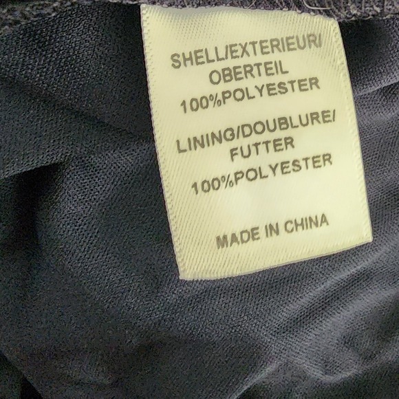 Adrianna Papell Navy Ruched Mesh V-Neck Draped Maxi Formal Evening Gown Dress 10 - Picture 9 of 9